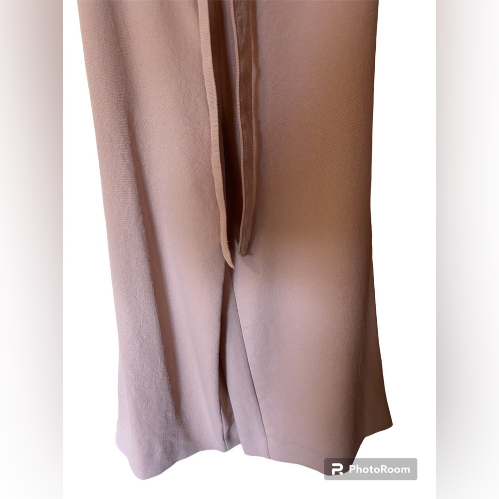 ARITZIA Babaton Blush Pink Strapless Neck Ruffle Detail Flutter Jumpsuit Size 00 - Picture 5 of 13